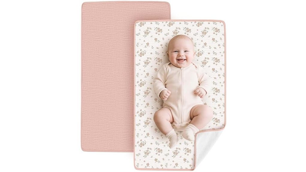 waterproof muslin baby changing pad