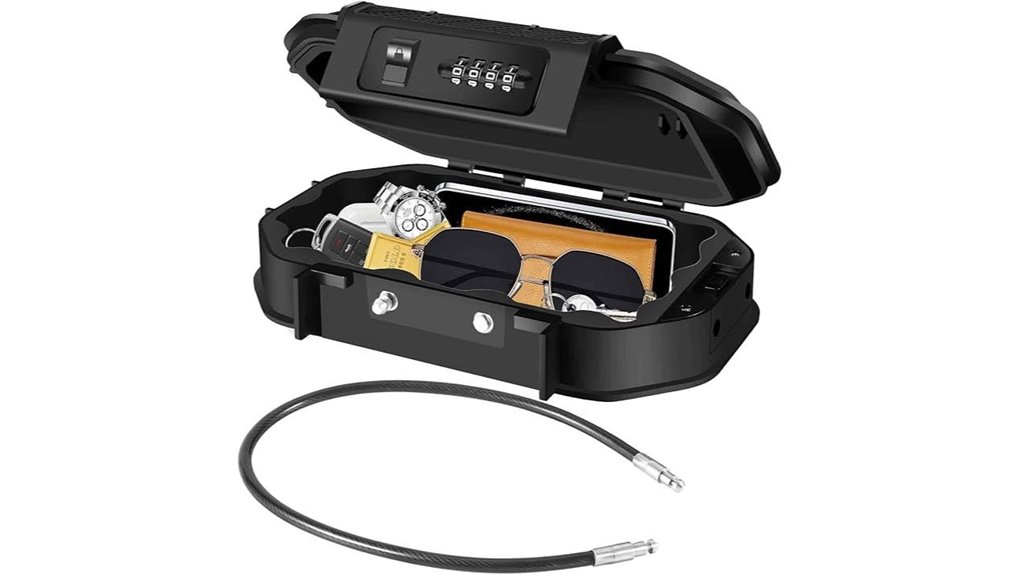 waterproof portable 4 digit lockbox