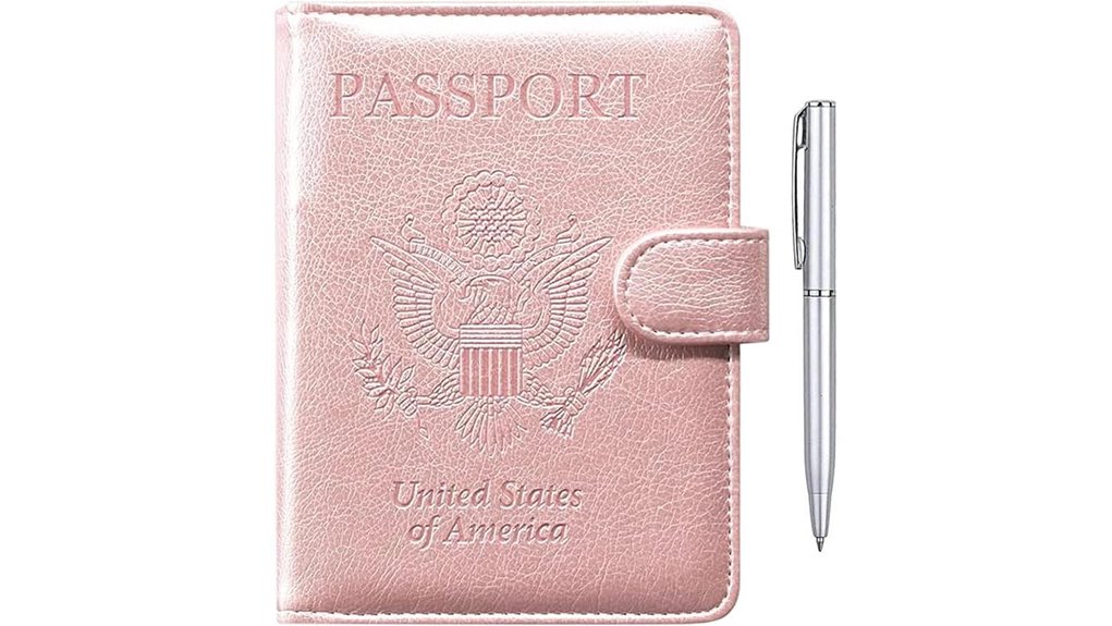 waterproof pu rfid passport holder