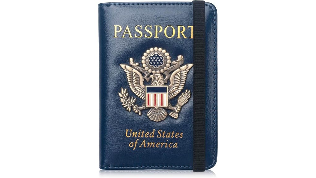 waterproof rfid leather passport holder