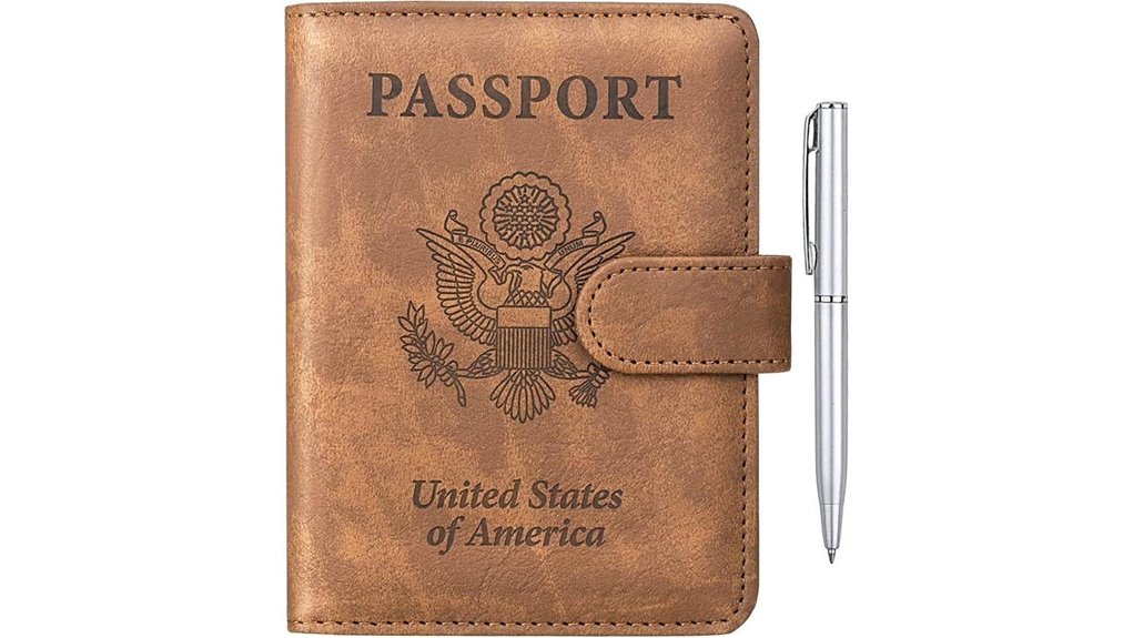 waterproof rfid pu passport holder
