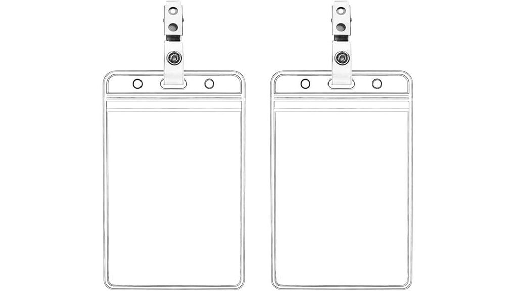 waterproof vertical pvc badge holders