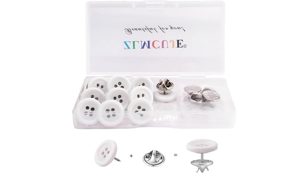 white 15mm resin 4 hole