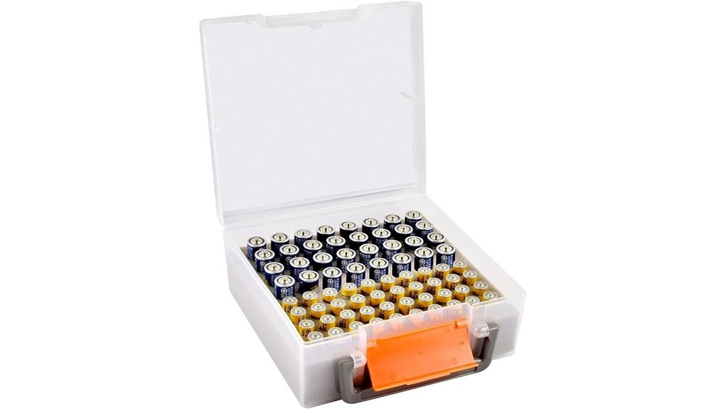 white 72 cell battery organizer