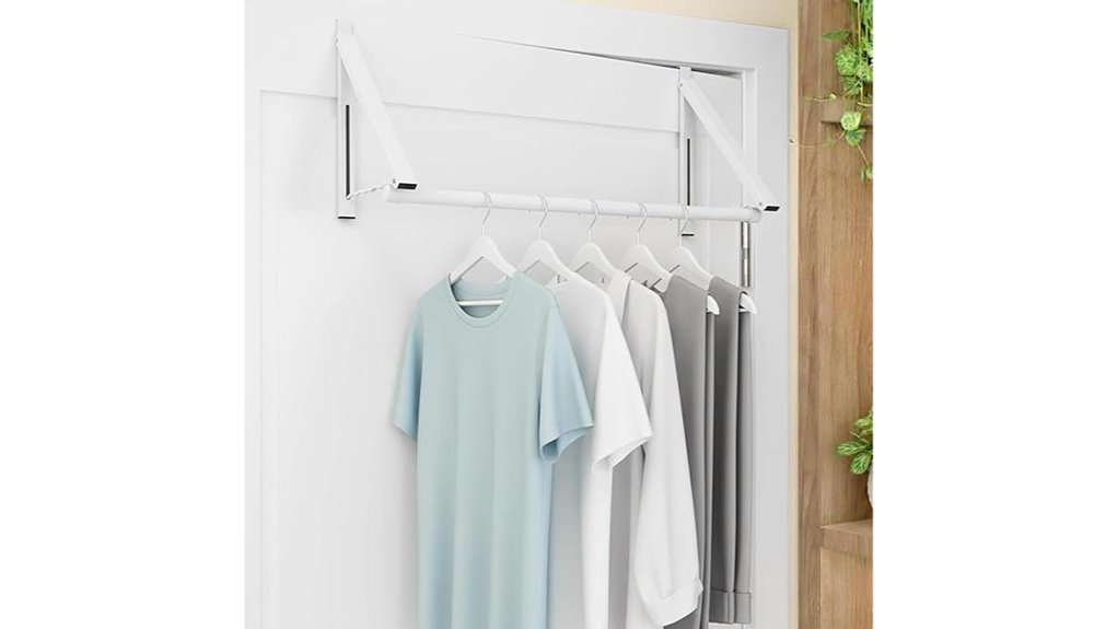 white foldable over door hanger