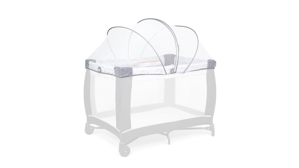 white portable mosquito netting playard