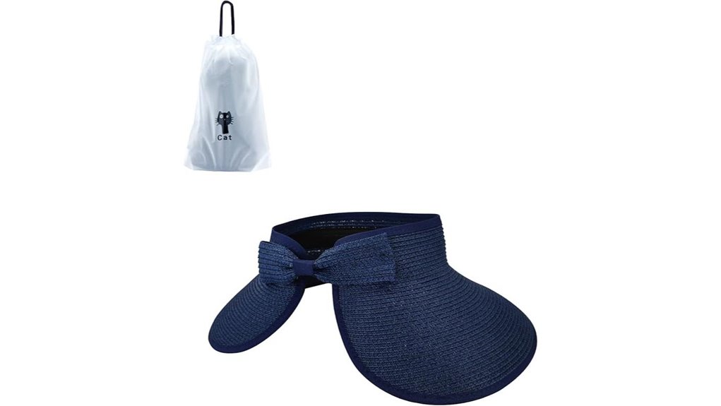 wide brim ponytail sun visor