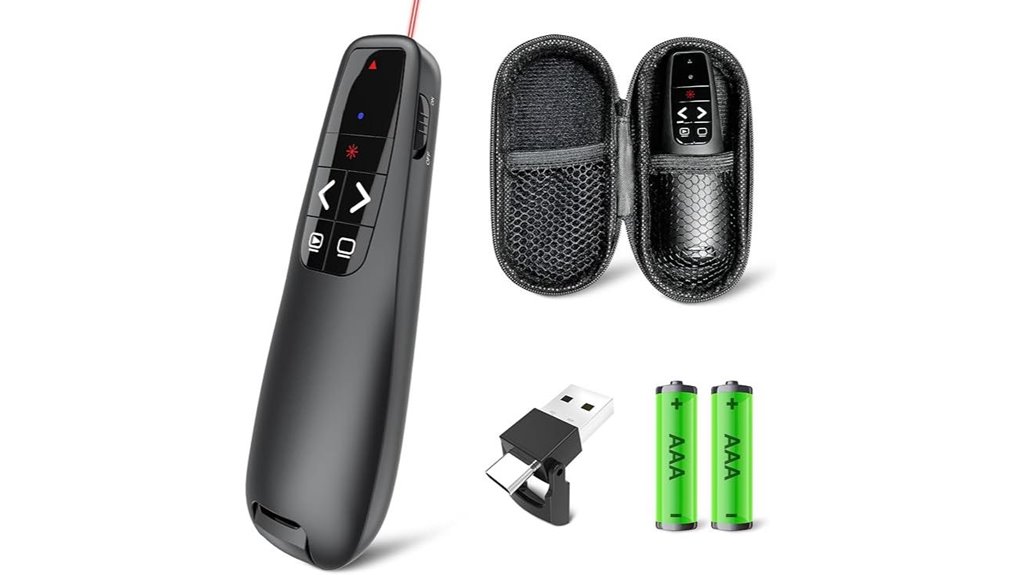 wireless clicker with laser