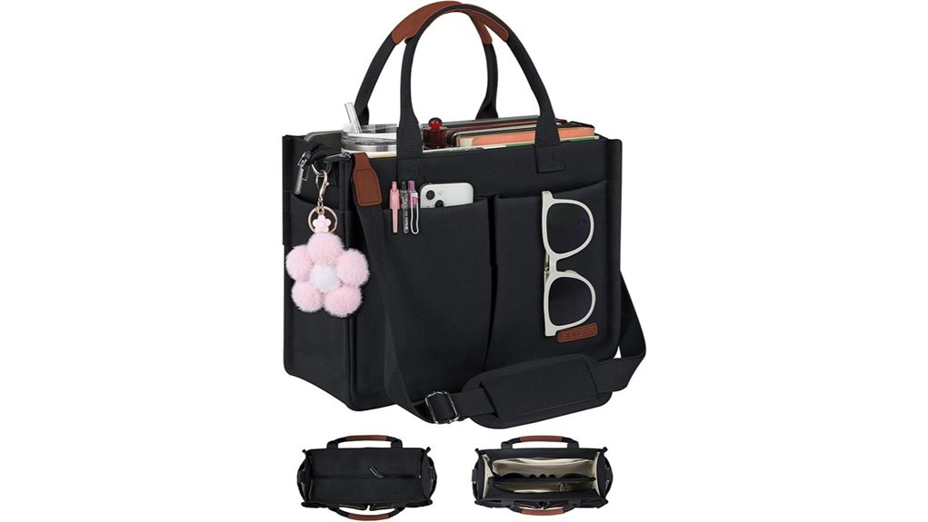 women s canvas tote with luggage sleeve