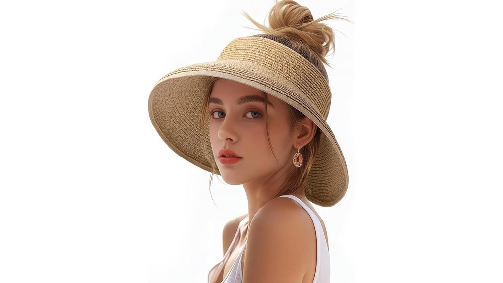 women s upf 50 straw hat