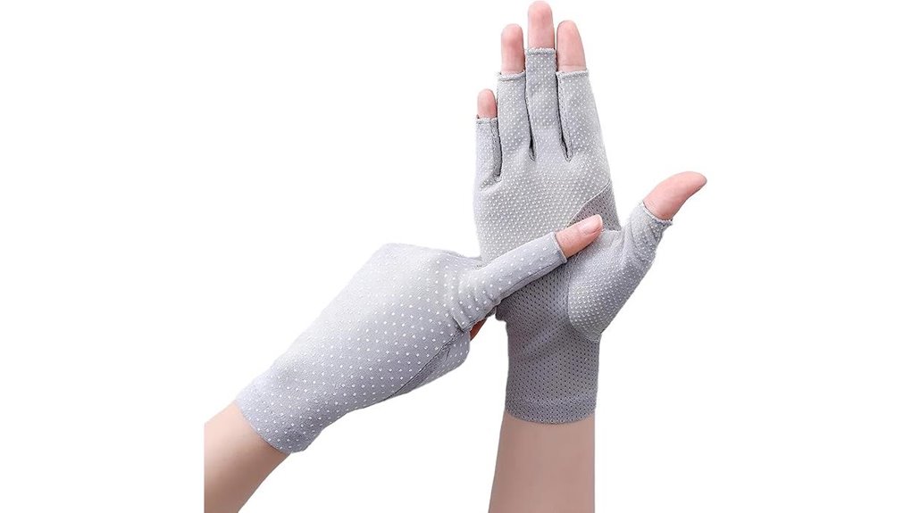 women s uv half finger glove