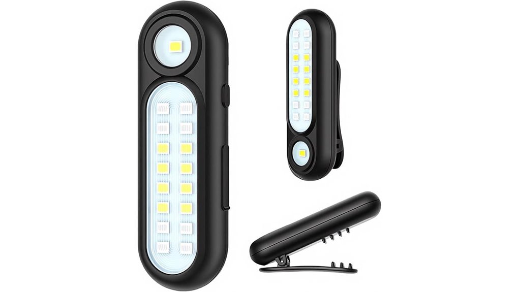 yaklim rechargeable clip on light