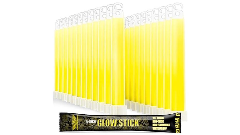 yellow 6 inch glow sticks