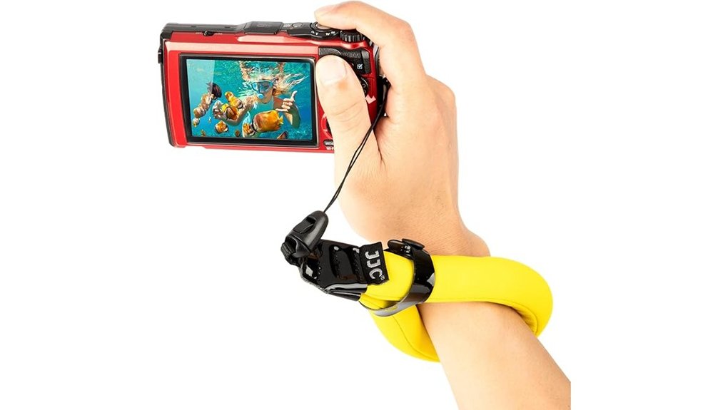 yellow waterproof float strap