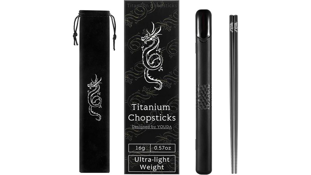 youda titanium chopsticks black
