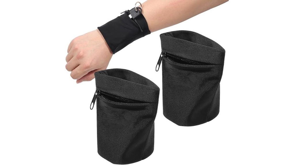 zippered running wrist wallet pack