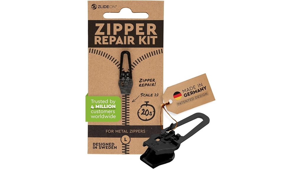 zlideon black large zipper repair